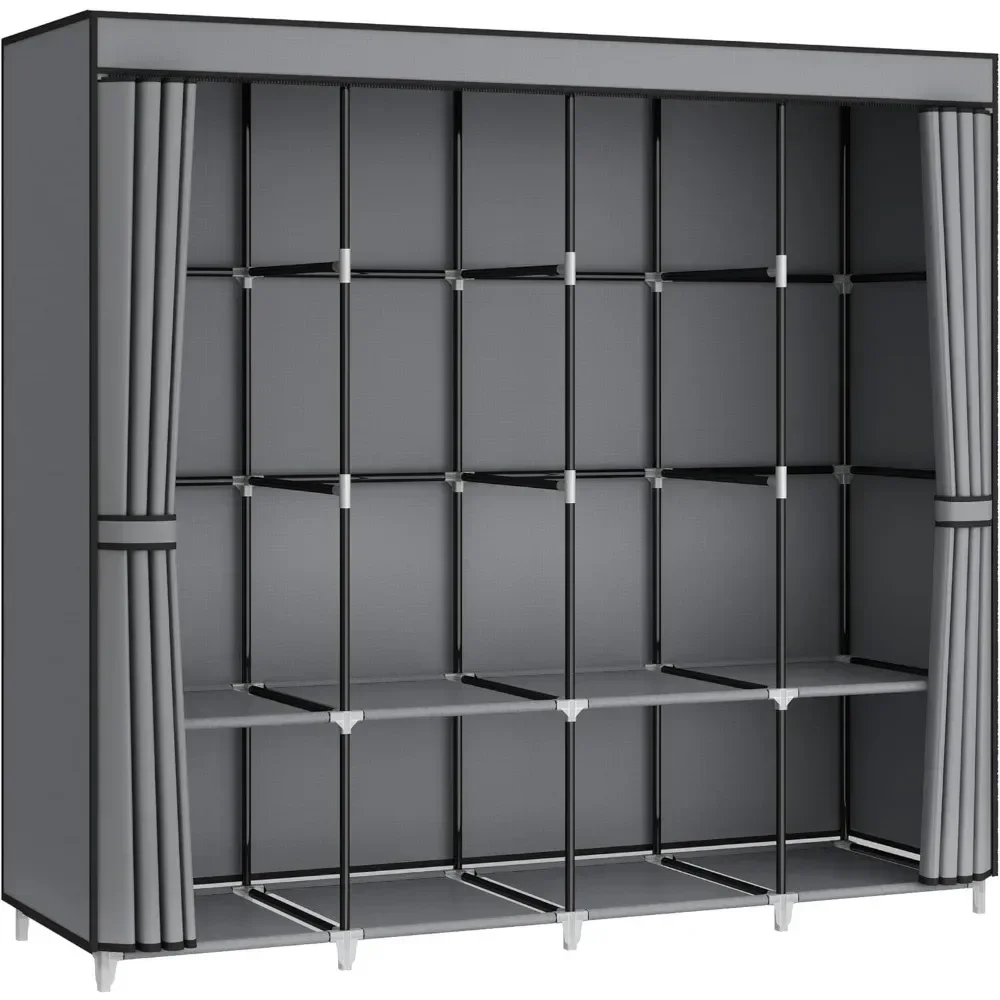 Wardrobe Closet Portable Fabric Cover - Armadio Portatile da 67 Pollici, Organizzatore