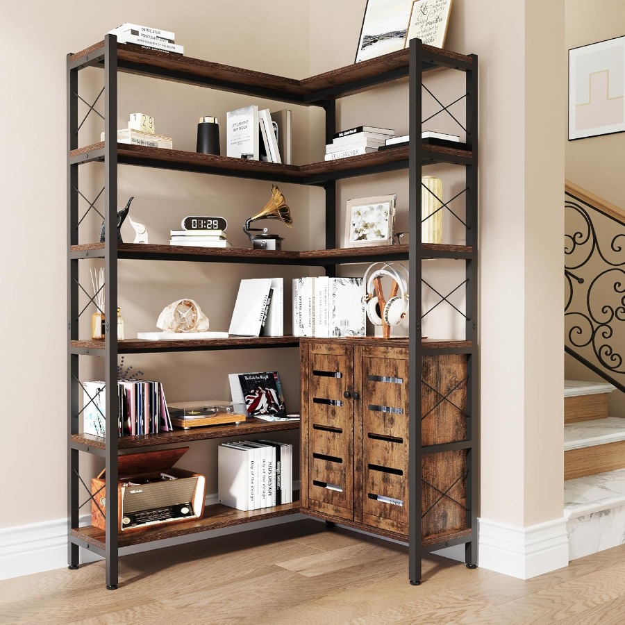 Storage - Libreria angolare a 6 ripiani per
