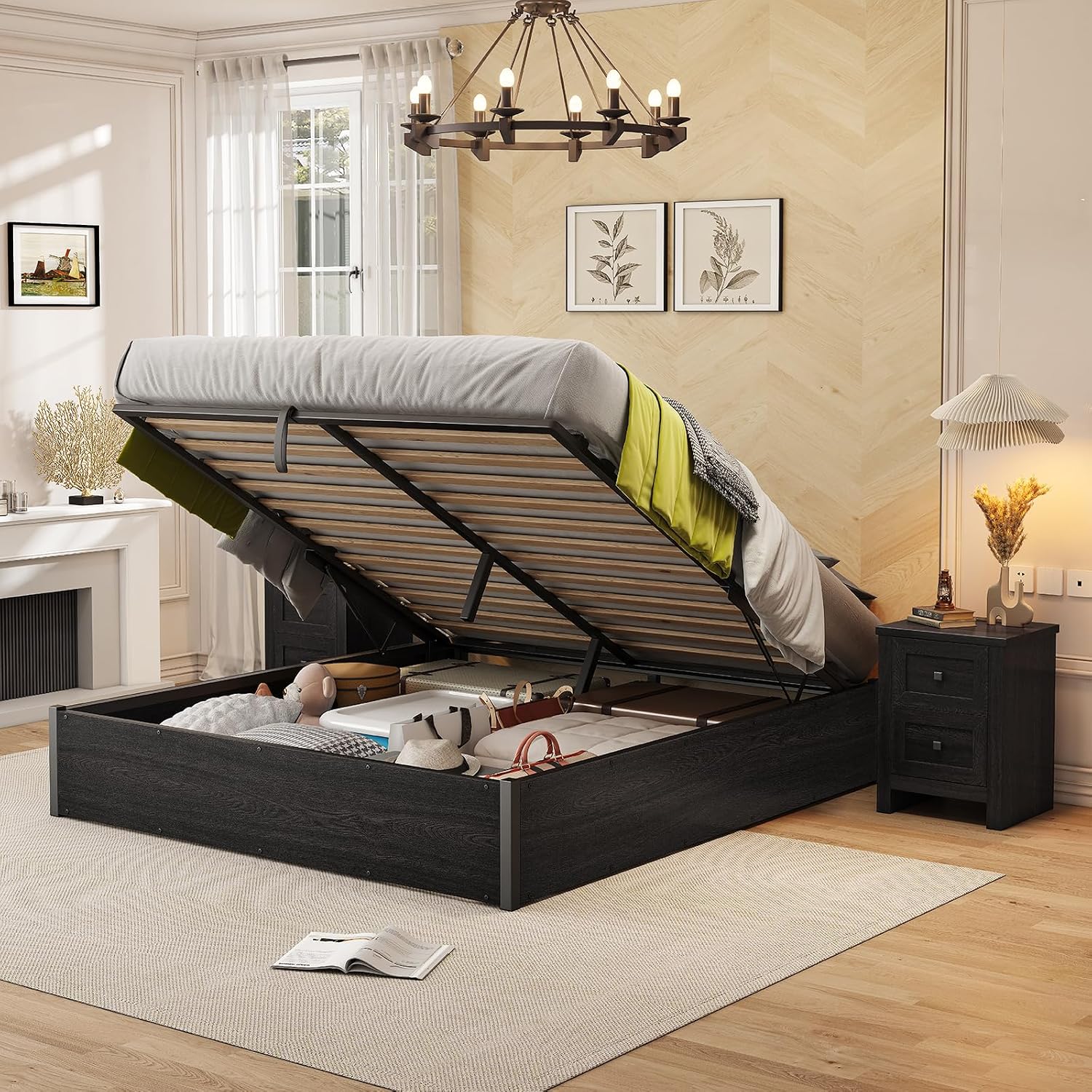 Gas Lift Storage Bed Hydraulic - Letto contenitore con meccanismo di sollevamento,