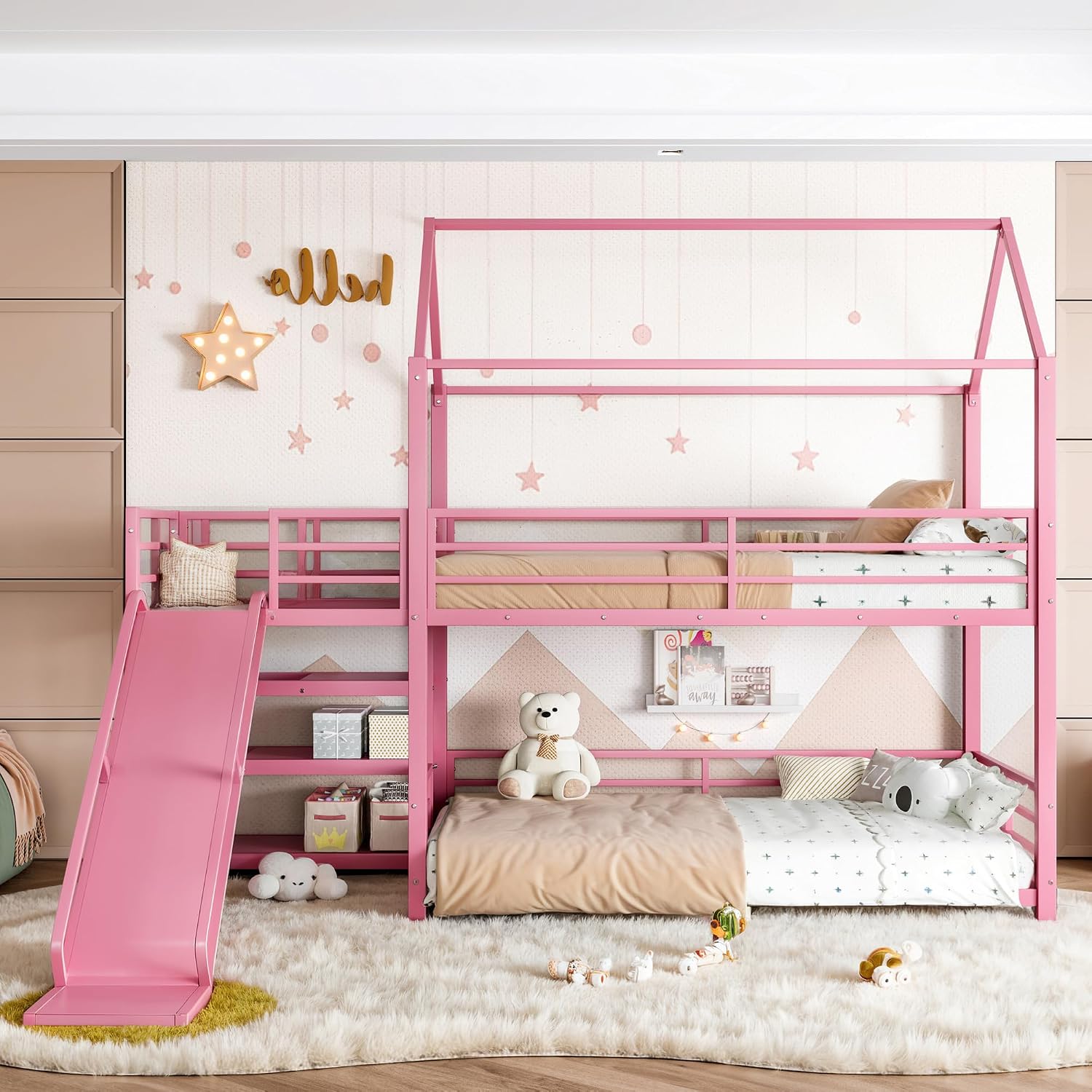 Bunk Bed With Stairs And Slide - Letto a castello con scivolo e