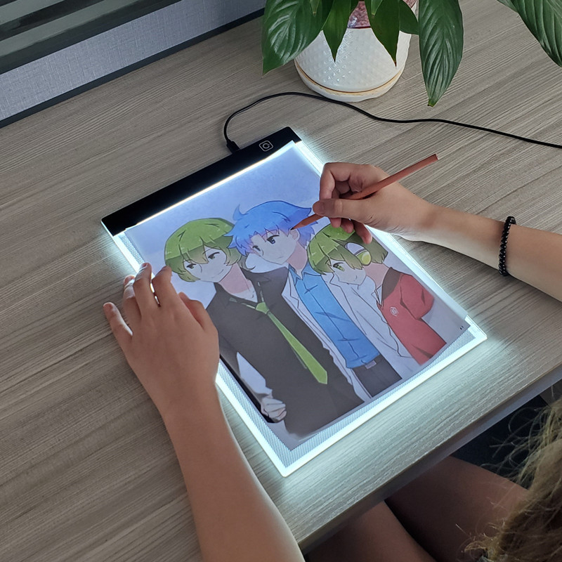 Floating Nightstand With Led Light - Tavolo da disegno con luce LED