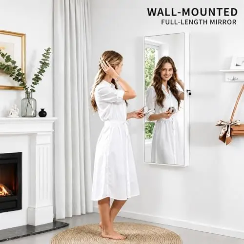 con specchio a figura intera,  - Full Length Mirror Jewelry Armoire recensione e prezzo