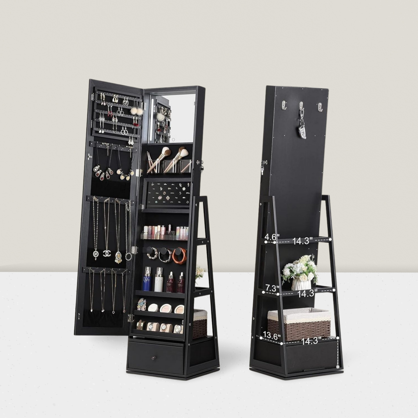 Specchio a figura intera per g - Full Length Mirror Jewelry Armoire recensione e prezzo