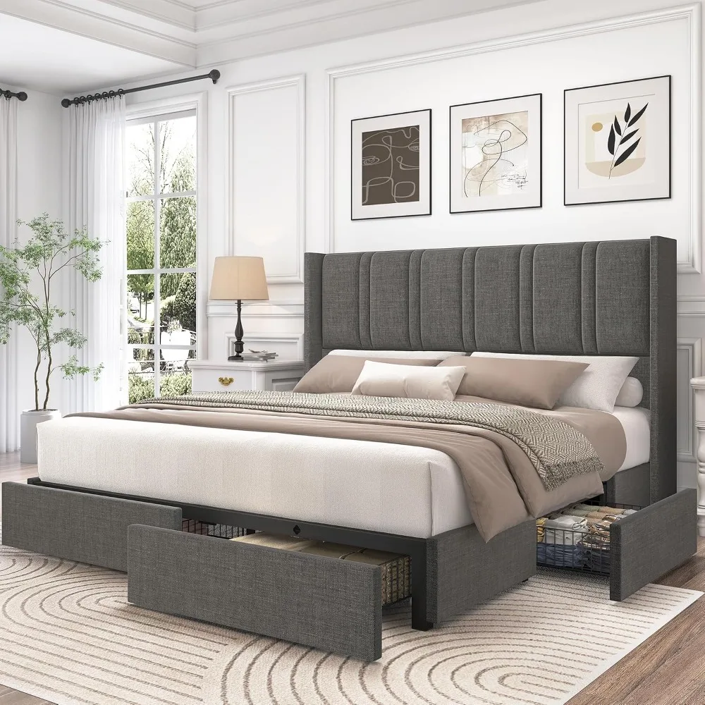Struttura letto matrimoniale c - King Size Bed Frame With Storage Drawers recensione e prezzo