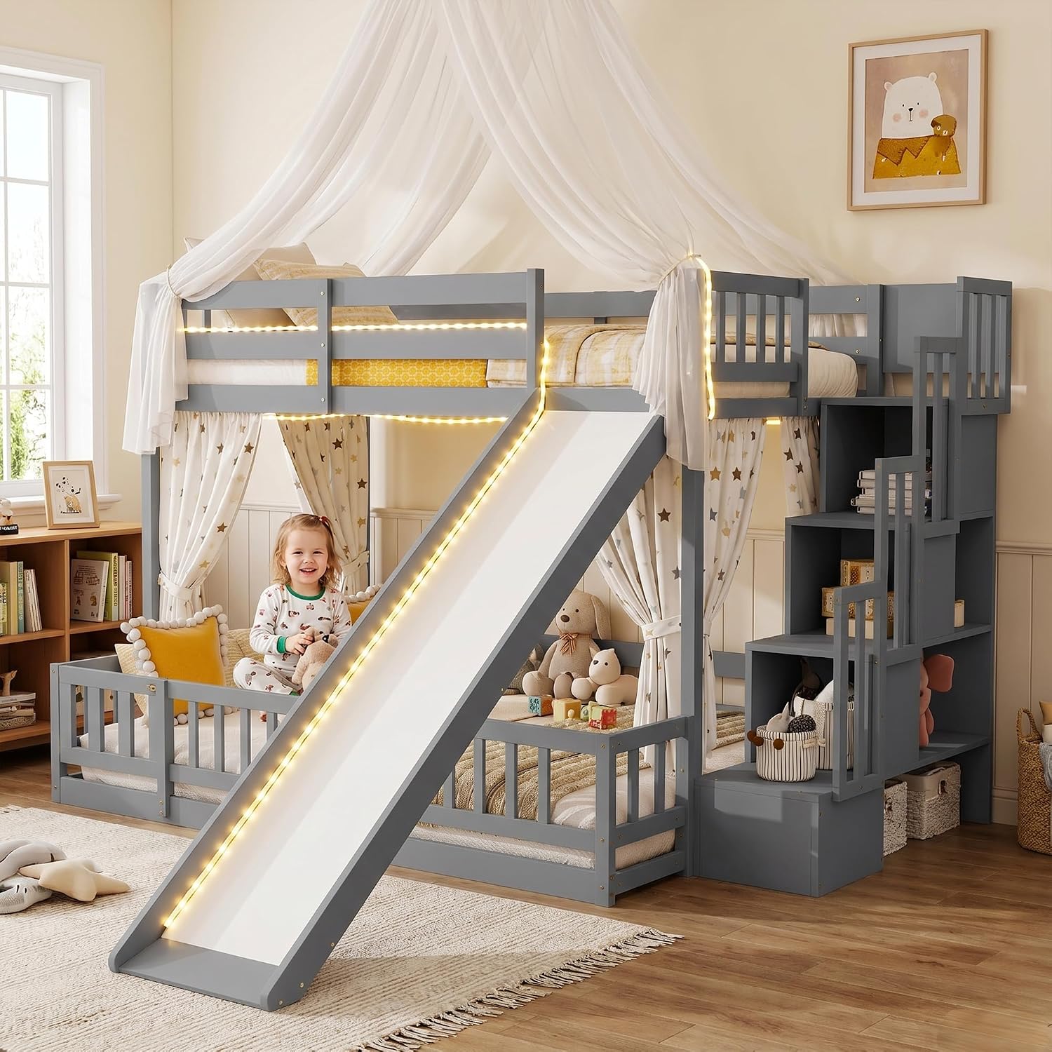 Letto a castello con due piazz - Bunk Bed With Stairs And Slide recensione e prezzo