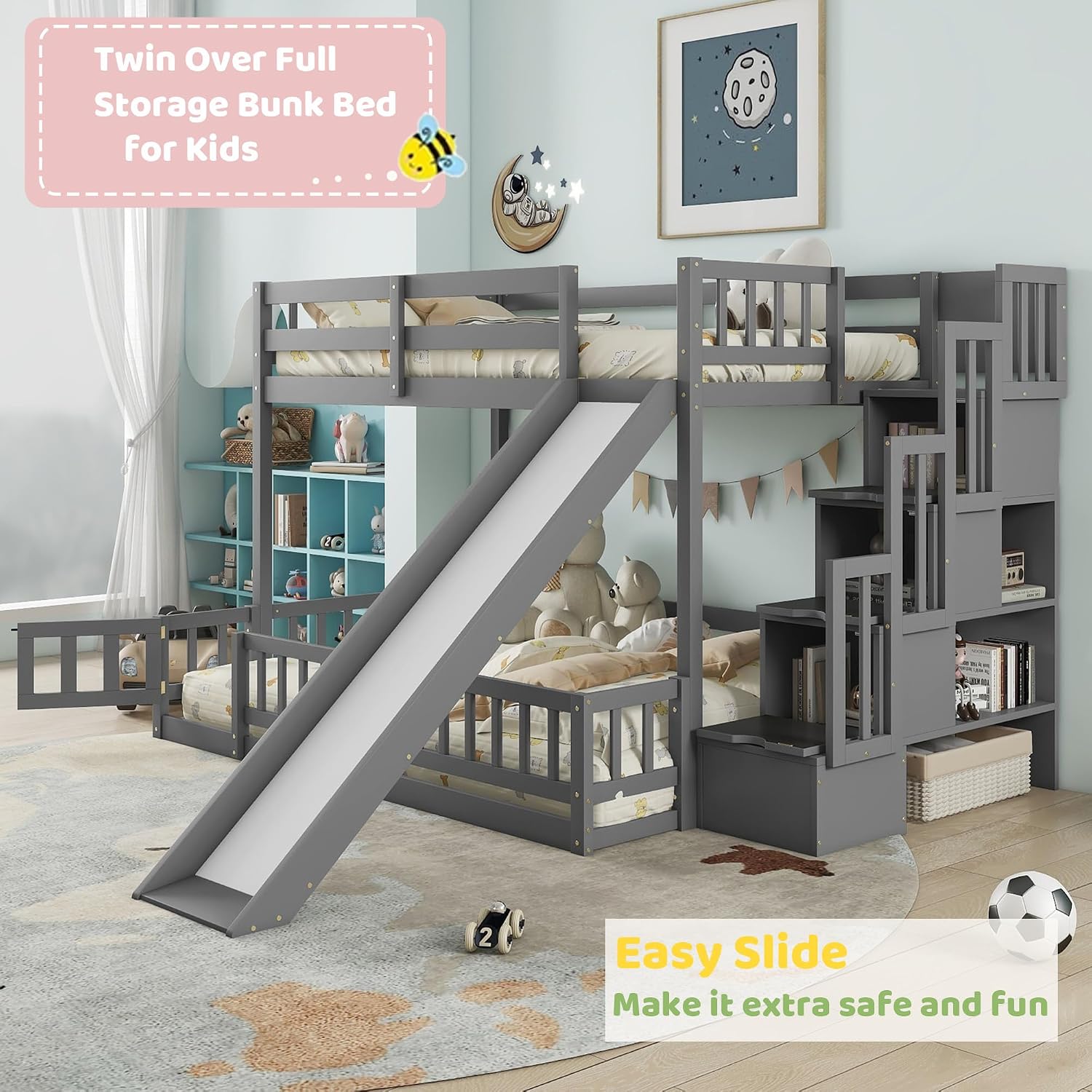 Letto a castello con due piazz - Bunk Bed With Stairs And Slide recensione e prezzo